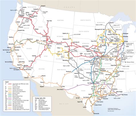 Map of Union Pacific Railroad